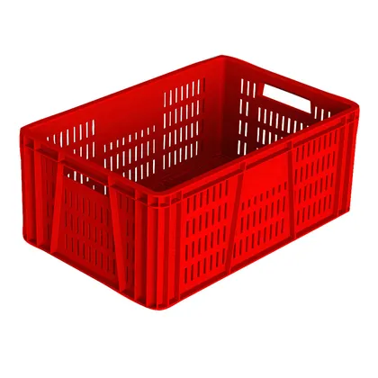 Canastilla plastica toda lineal (fruver) 60x40x25 cm-Rojo