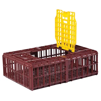 Huacal plástico para transporte de pollos 85,5 cm x 61cm x 27cm