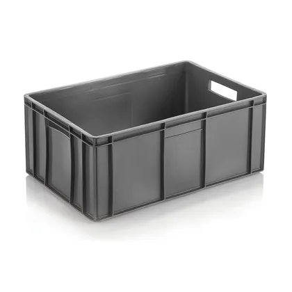 Canastilla plastica toda carrada de 60x40x18 cm-Gris