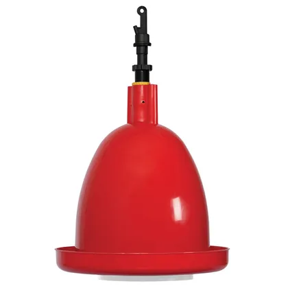 Bebedero plástico automático dual para pollos y gallinas rojo