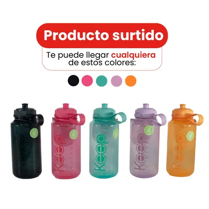 Botella Pp Tapa Rosca Keep 1L Surtida