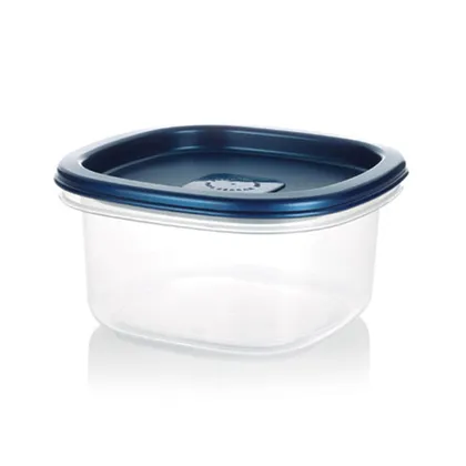 Recipiente Plastico Cuadrado 0.7L Azul