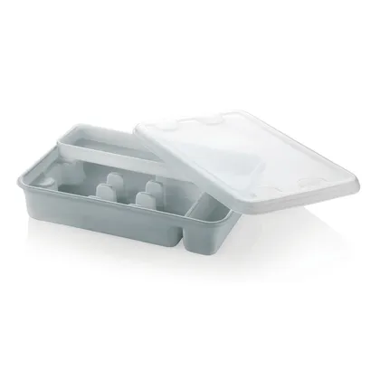 Portacubiertos con tapa Gris Plata