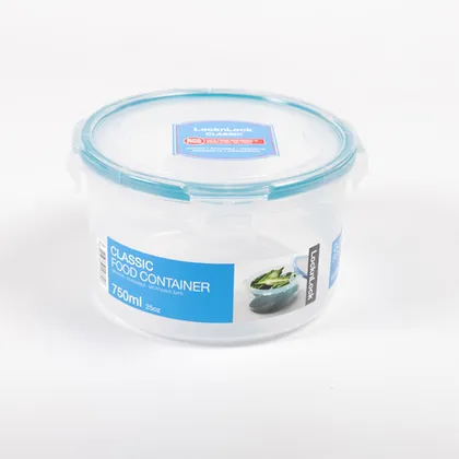 Recipiente Plastico Redondo Classic 750ml transparente
