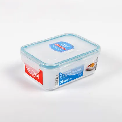 Recipiente Plastico Rectangular Con Division Classic 350ml transparente