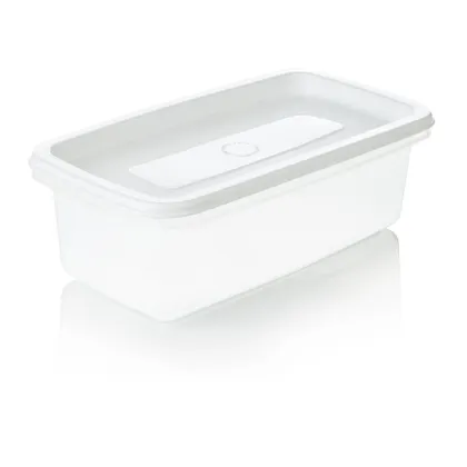 Recipiente Plastico Rectangular para congelacion 2L blanco