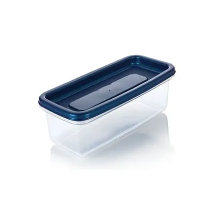 Recipiente Plastico Rectangular 0.35L Azul