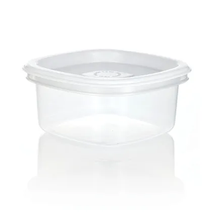 Recipiente Plastico Cuadrado 0.7L Blanco