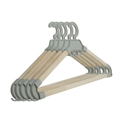 Set X 5 Ganchos De Madera + Esquinas De Plastico