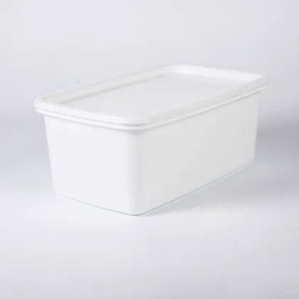 Recipiente Plastico Rectangular para congelacion 4L blanco