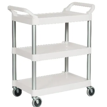 Carro de Servicio Abierto Tres Estantes 300 Libras Blanco FG409100OWHT
