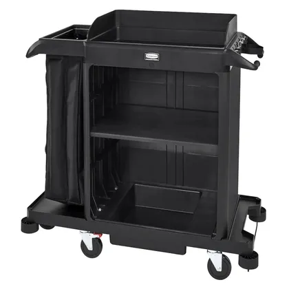 Carro Camarista Compacto Negro Rubbermaid 2202585