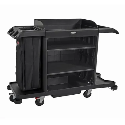 Carro Camarista Completo Negro Rubbermaid 2202581