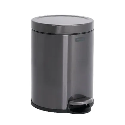 Papelera de Pedal 6 Litros Redonda en Acero Inoxidable 2179250