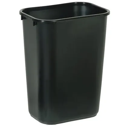 Papelera Rectangular Grande 40 Litros Negro Rubbermaid FG295700BLA