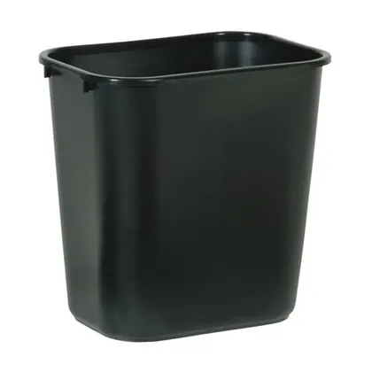 Papelera Rectangular Mediana 26.6 Lt Negro Rubbermaid FG295600BLA