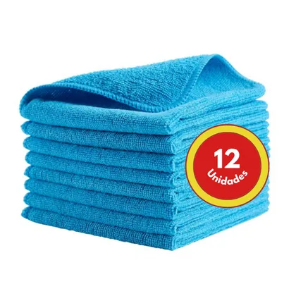Kit x12 Paños de Microfibra Rubbermaid HYGEN R-40 40x40 cm Azul