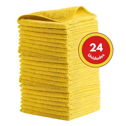 Kit x24 Paños de Microfibra Rubbermaid HYGEN R-40 40x40 cm Amarillo