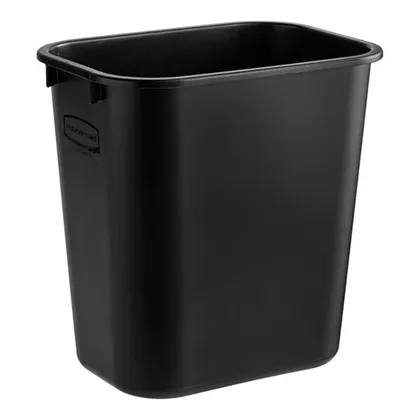 Papelera Tipo Escritorio 13 Litros Negro Sin Tapa FG295500BLA