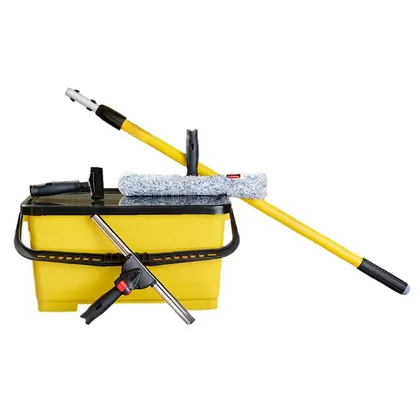 Kit Inicial Profesional para Limpieza de Vidrios Rubbermaid 35 cm con Bastón Quick-Connect