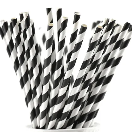 Pitillo papel Rayas x200 unidades