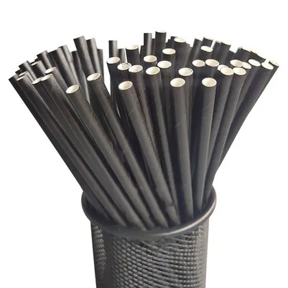Pitillo papel negro x200 unidades