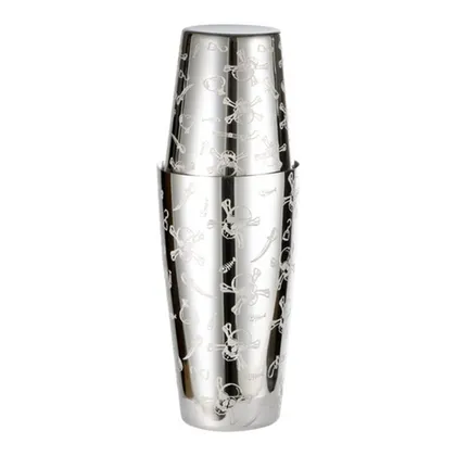 Coctelera Calavera Tallada 28oz/18oz