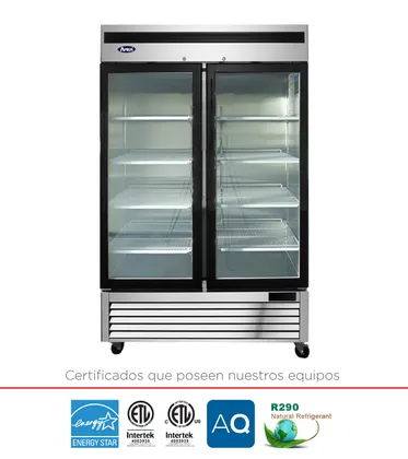 Refrigerador de Exhibición Vertical 2 Puertas