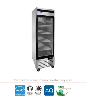 Refrigerador de Exhibición Vertical 1 Puerta