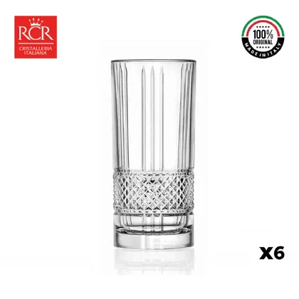Vaso Largo Cristal Brillante setx6 RCR Italia