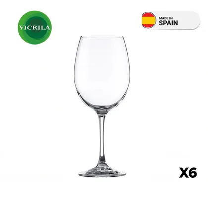 Copa Vidrio templado Victoria 470cc set X6