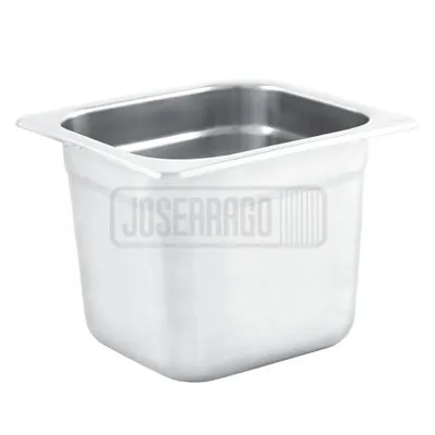 Azafate en acero 1/6 GN x 15 cm