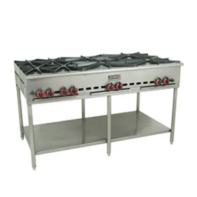 Cocina industrial de 4 puestos grandes y 4 medianos M-95