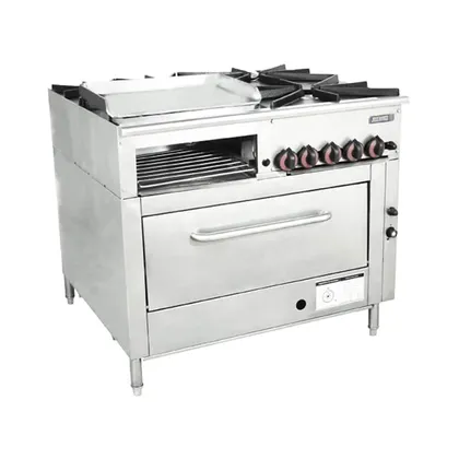 Cocina 4 puestos, 1 plancha y horno M-73