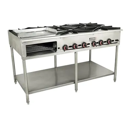 Cocina de 6 puestos y plancha M-125