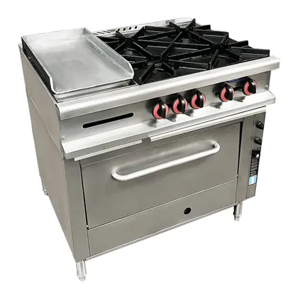 Cocina 4 puestos, plancha y horno M-5129
