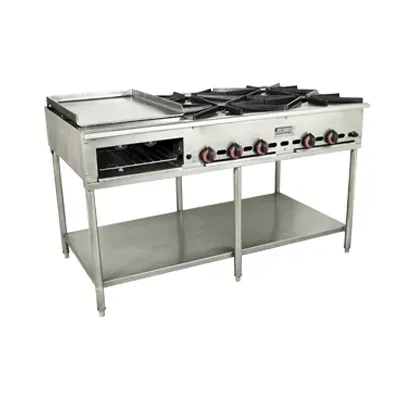 Cocina de 4 puestos y plancha M-128