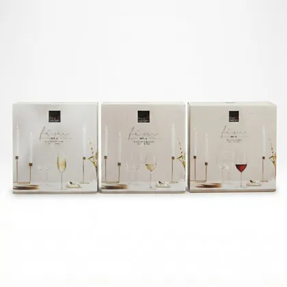 SETX18 Copas Fim (6 Copas 540ML Vino Tinto, 6 Copas 410ML Vino Blanco, 6 Copas 210ML Champ