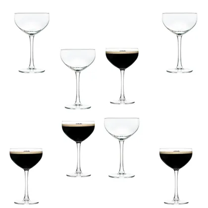 Set X 8 Copas Expresso Martini 24 CL