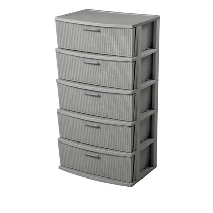 Cajonero Organizador 5 Niveles Textura Crochet 101 x 55.2 x 40.7