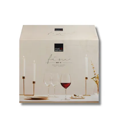 Set De 6 Copas En Vidrio Para Vino Tinto FIM 540 ML