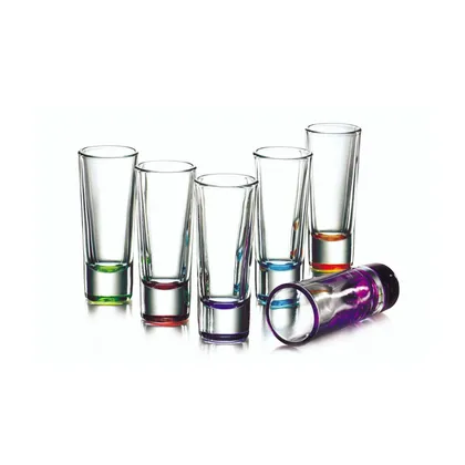 Set de 6 Copas Shot Tequila Fondo Color 59ml