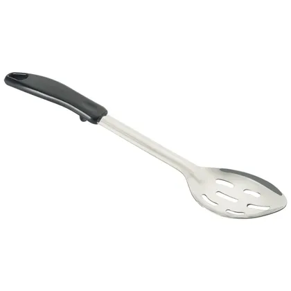 Cuchara Ranurada con Mango Plastico de 13″