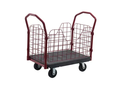 Carro con Plataforma y Malla de Proteccion