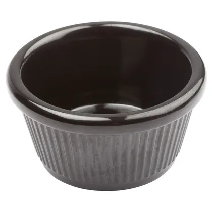 Ramekin de 2 OZ Negro( Estriado)