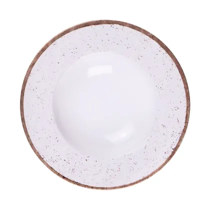 Plato Pasta Tramontina Rustico Marron en Porcelana 27 cm