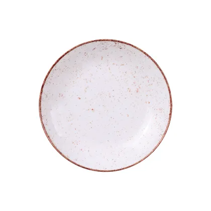 Plato Hondo Tramontina Rústico Marrón en Porcelana Decorada 22 cm