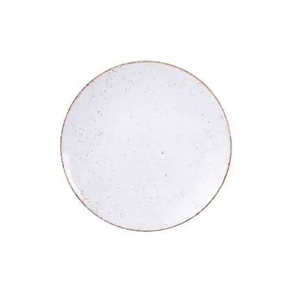 Plato Postre Tramontina Rústico Marrón en Porcelana Decorada 21 cm