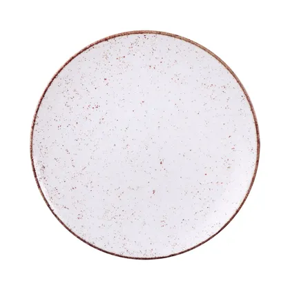 Plato Raso Tramontina Rústico Marrón en Porcelana Decorada 28 cm