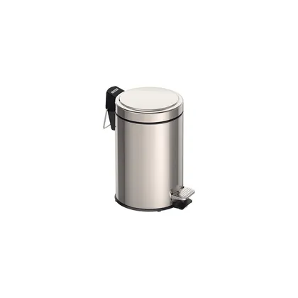 Basurero de acero inoxidable con Pedal Brasil 3 L Tramontina con acabado pulido y cubo pla